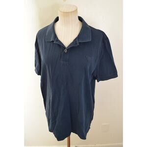 Prada Navy Blue Pique Polo with Triangle Chest Logo Size XL Read